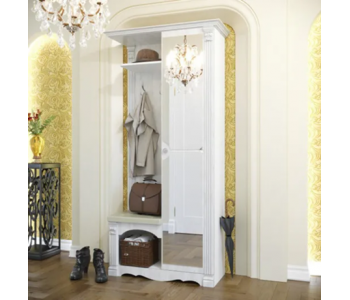 Прихожая "Саша-16" белый экспо/ясень анкор светлый (Фант Мебель)